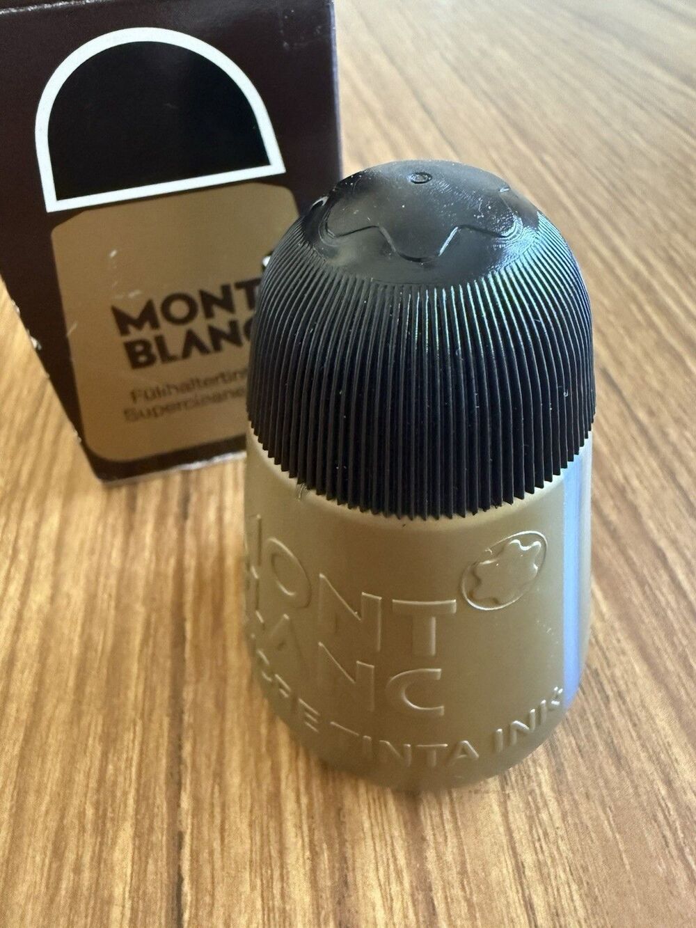 Vintage Mont Blanc Ink Tinte Encre Tinta Black 100ml Bottle Germany - Never Used